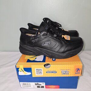 Skechers Hands Free Slip-ins Relaxed Fit, Durham Delver, Black, Men's Sz 7, NIB